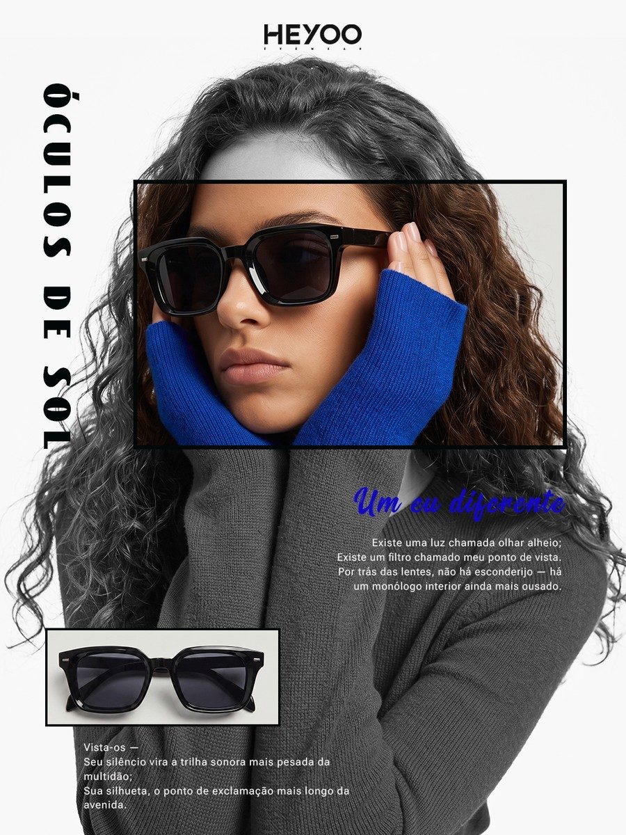 Look urbano com óculos de sol premium HeyooStyle