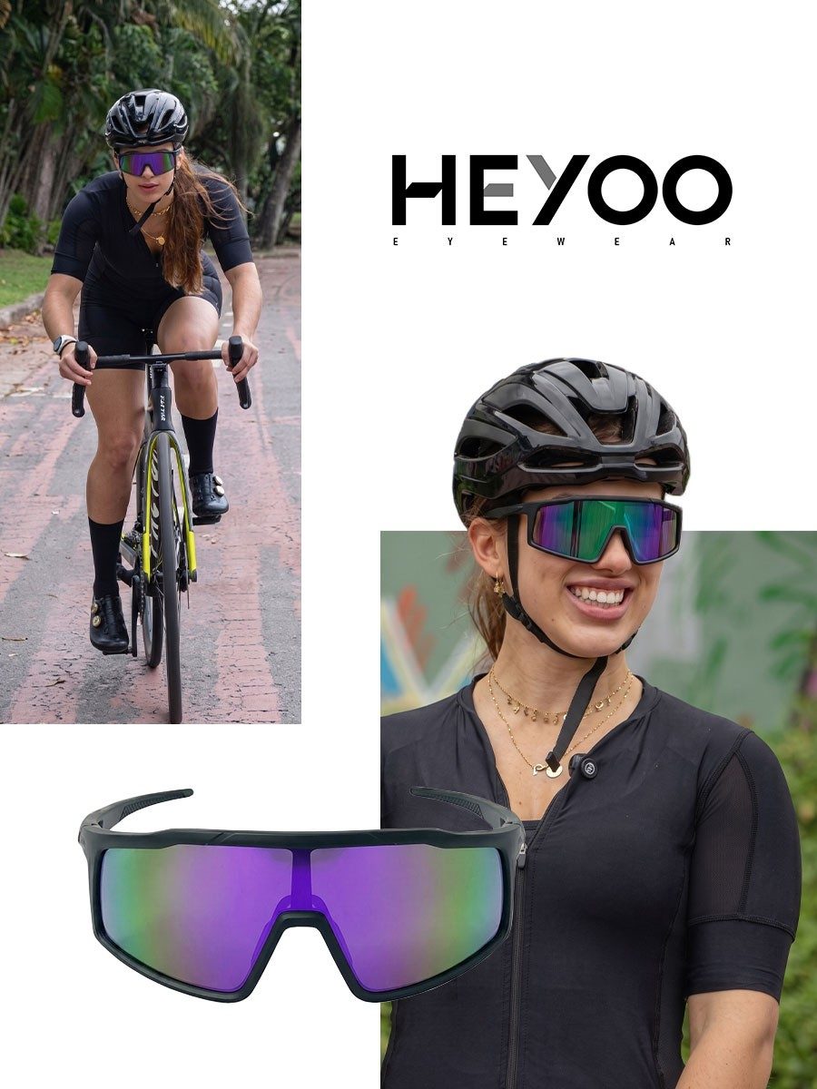 Detalhe de eyewear HeyooStyle para moda e proteção solar